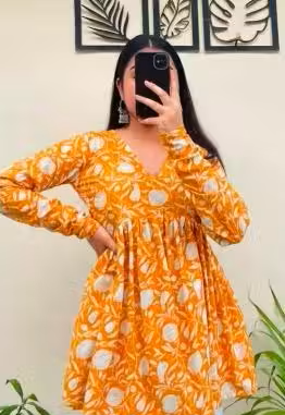 Beautiful Yellow Floral Printed Top