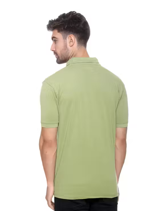 Olive green Elegant Men's Polo
