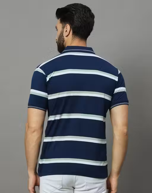 Premium Striped Elegant Men's Polo