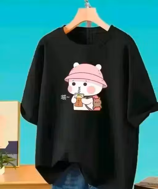 Cute Black Oversized T Shirt For Women