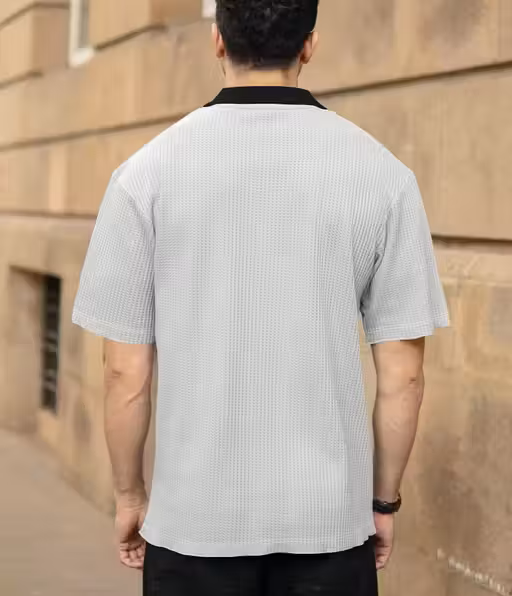 Classic Luxe White Zipper Men's Polo