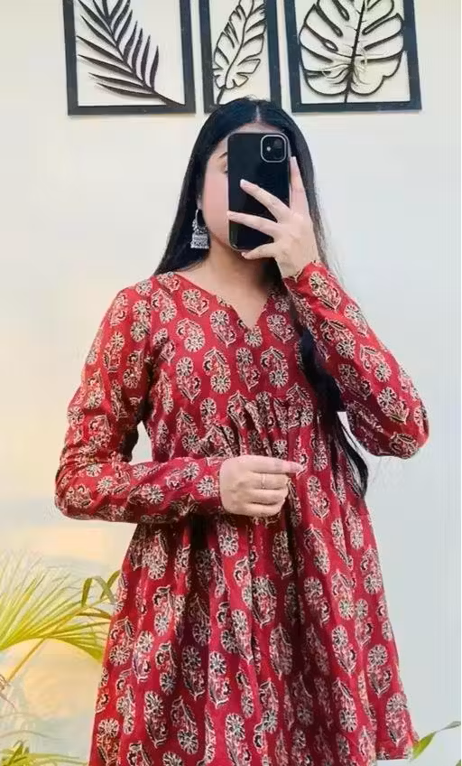 Beautiful Maroon Floral Printed Top