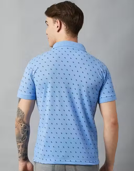 Luxe Sky Blue Premium Men's Polo
