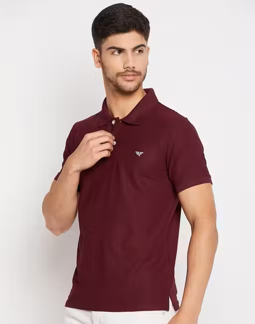 Cotton Half Sleeves Solid Polo T-shirt