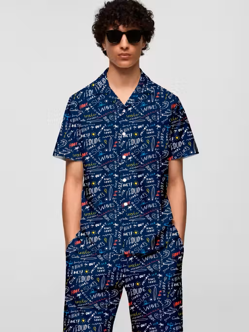 Luxe Printed Boxer Co-ords Mens