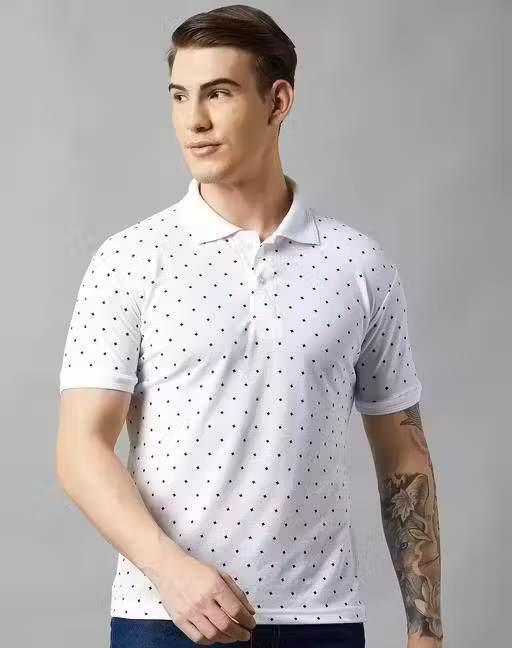 Luxe Premium White Men's Polo T-Shirt