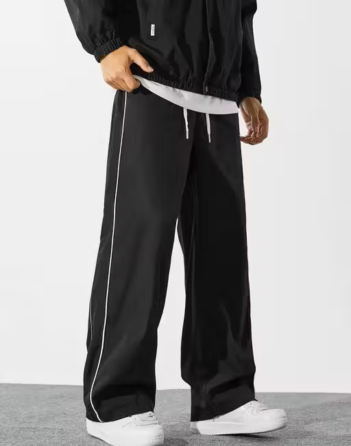 Plus Size Striped Men's Trouser