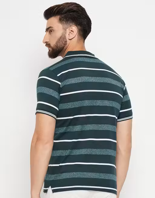Striped Elegant Men's Polo