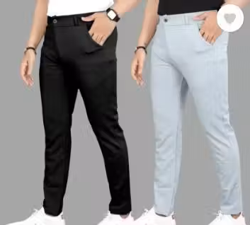 Stylish Slim Fit Pack of 2 Men's Trousers