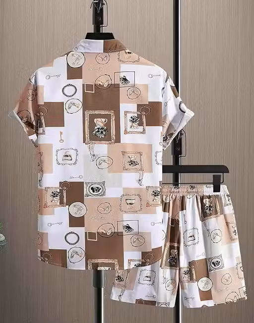 Printed Boxer Co-ords Mens