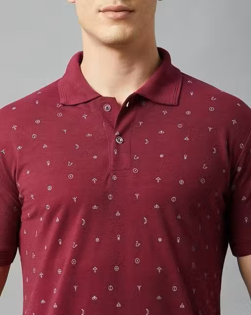 Luxe Premium Maroon Men's Polo T-Shirt