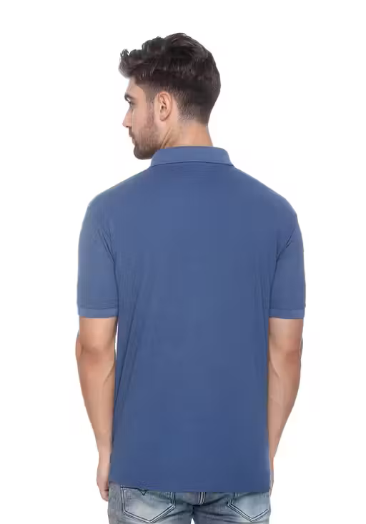 Navy Elegant Men's Polo