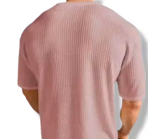 Luxe Popcorn Beige Plain T-Shirt Men