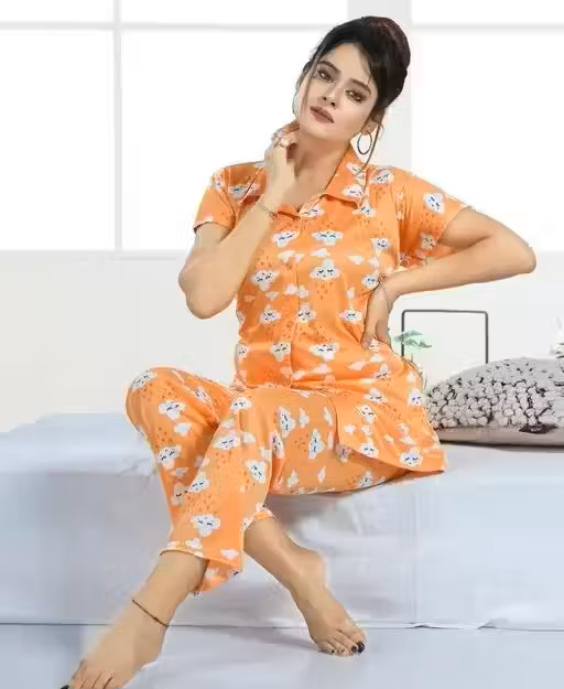 Printed Women's Co-ord Set Nightwear