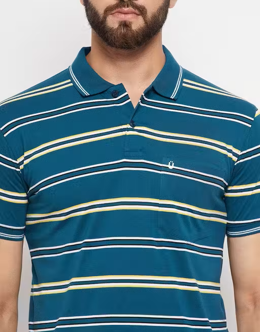Striped Elegant Men's Polo