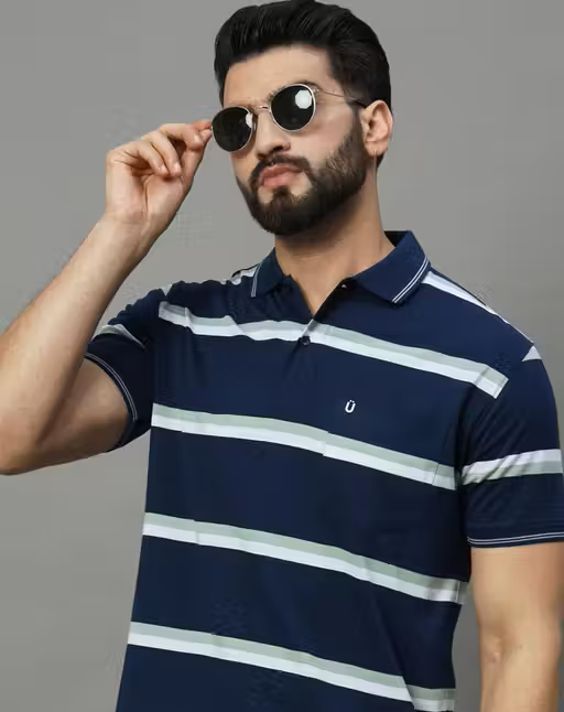 Premium Striped Elegant Men's Polo