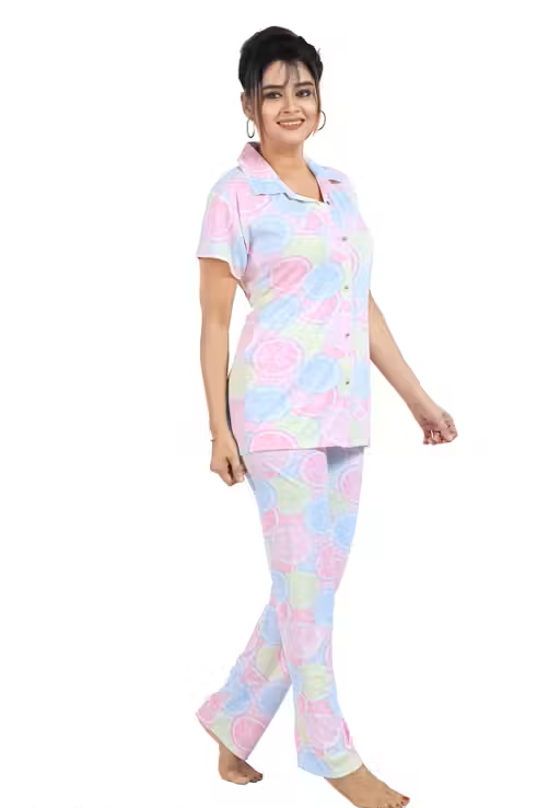 Printed Women's Co-ord Set Nightwear