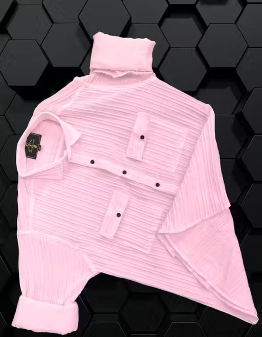 Double Pocket Men Popcorn Shirt