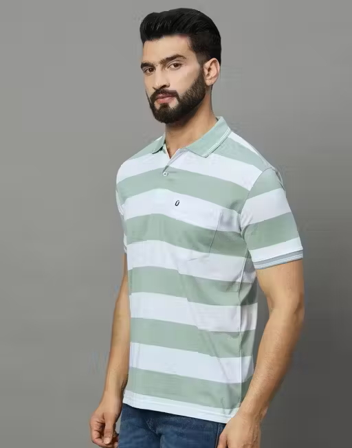 Premium Striped Elegant Men's Polo