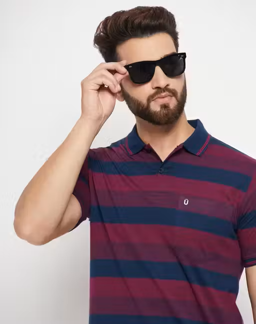 Striped Elegant Men's Polo