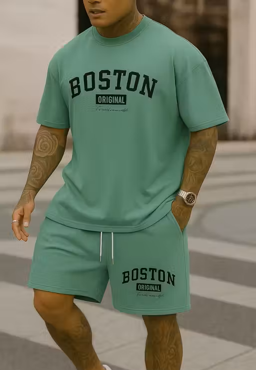 Olive Green Boxer Co-ords Mens