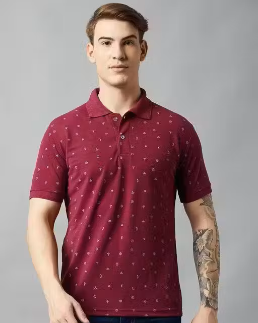 Luxe Premium Maroon Men's Polo T-Shirt