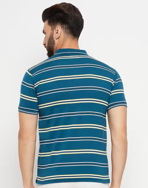 Striped Elegant Men's Polo