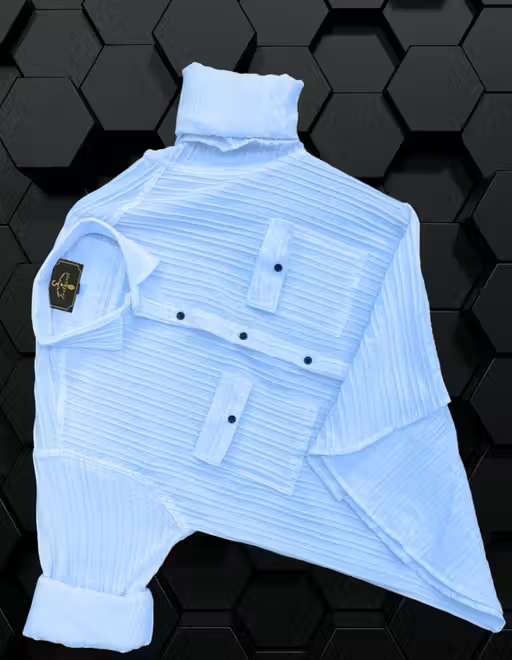 Double Pocket Men Popcorn Shirt