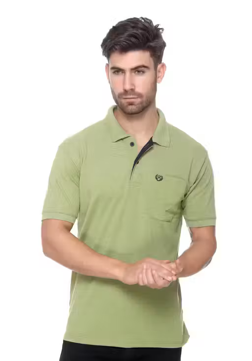 Olive green Elegant Men's Polo