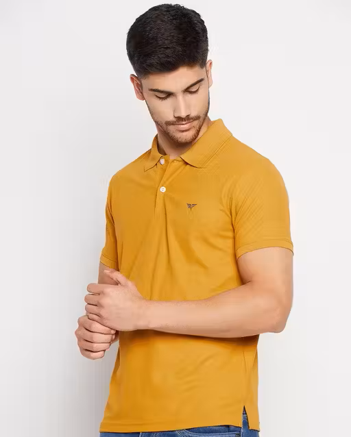 Cotton Half Sleeves Solid Polo T-shirt
