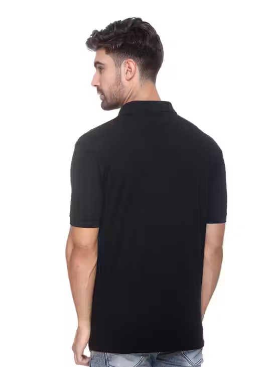 Black Elegant Men's Polo