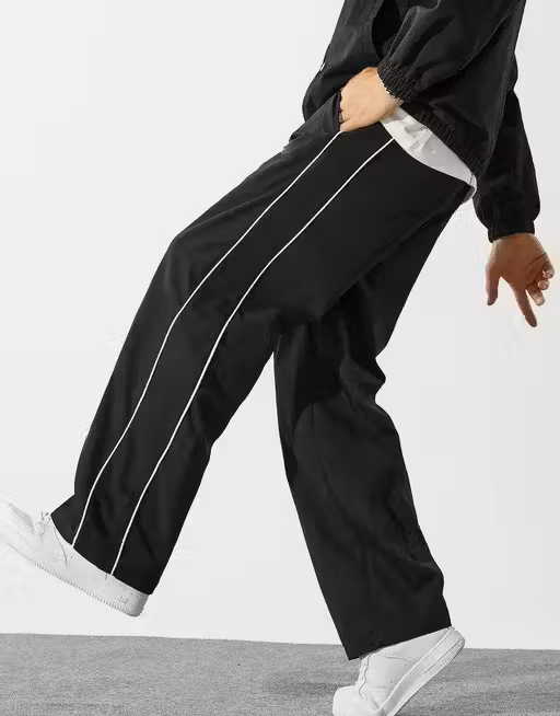 Plus Size Striped Men's Trouser