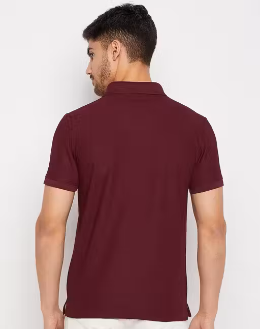 Cotton Half Sleeves Solid Polo T-shirt
