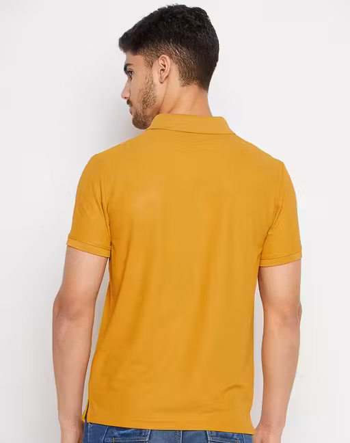Cotton Half Sleeves Solid Polo T-shirt