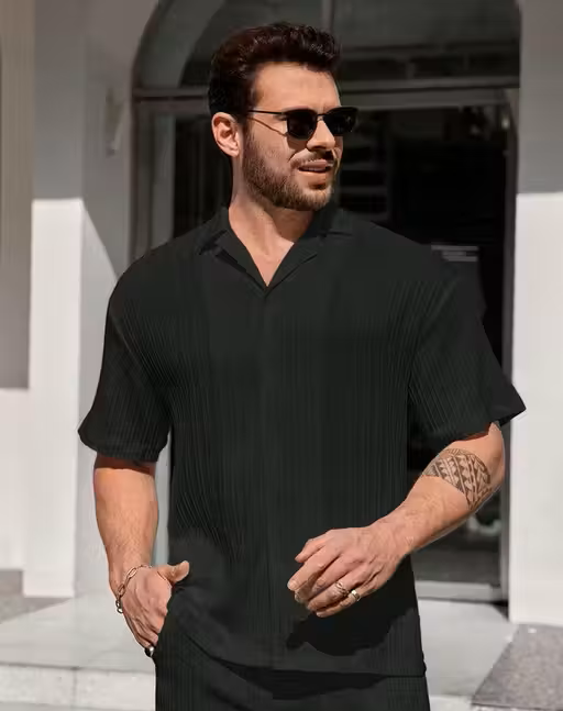 Premium Black Mens Co-ord Set