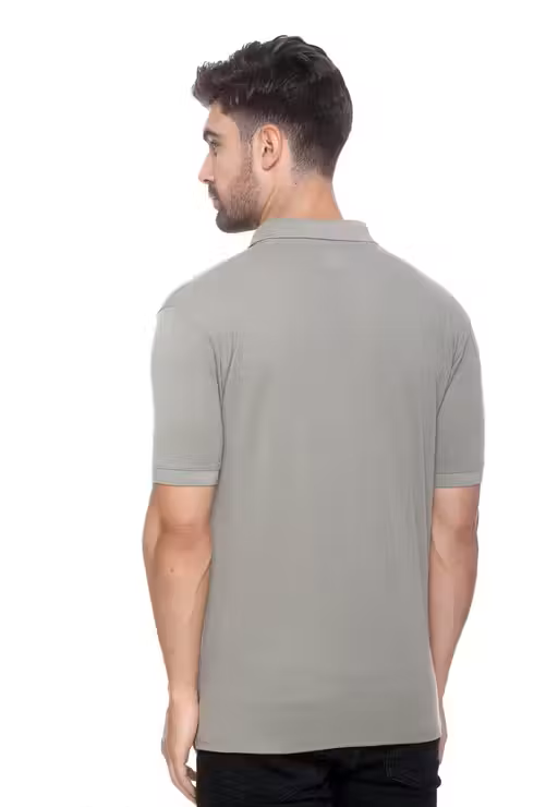 Gray Elegant Men's Polo