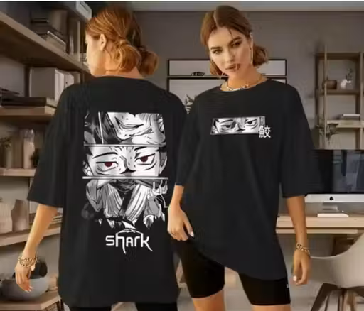 Graphic Black Oversized T-Shirt