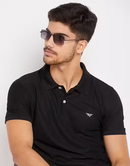 Black Men's Premium Polo T-Shirt