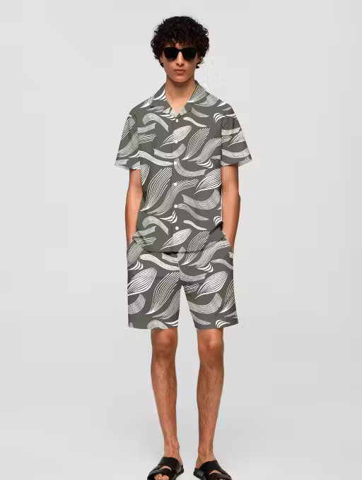 Luxe Printed Boxer Co-ords Mens