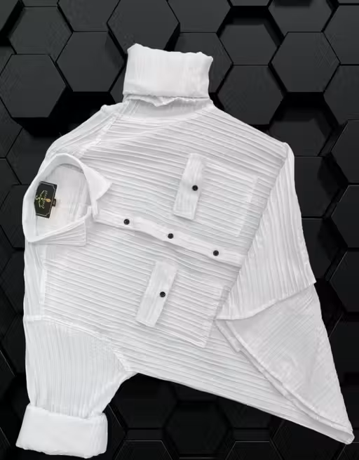 Double Pocket Men Popcorn Shirt