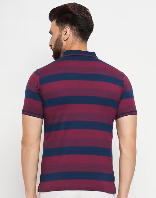 Striped Elegant Men's Polo