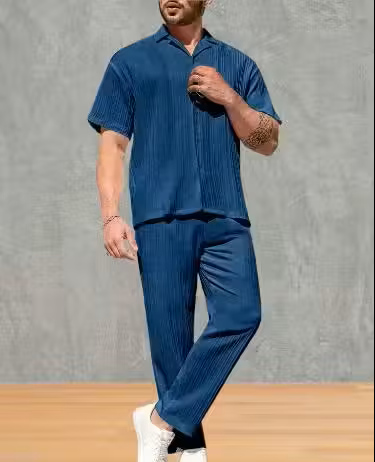Premium Navy Mens Co-ord Set