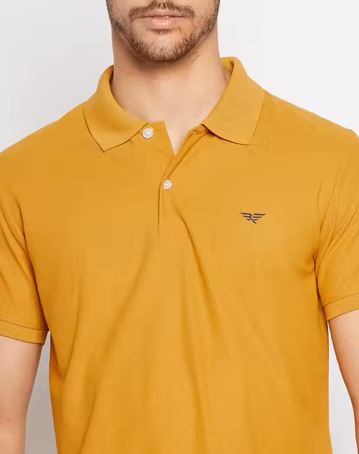 Cotton Half Sleeves Solid Polo T-shirt