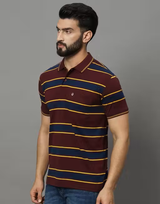 Premium Striped Elegant Men's Polo