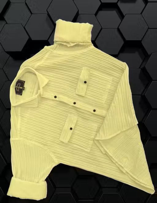 Double Pocket Men Popcorn Shirt