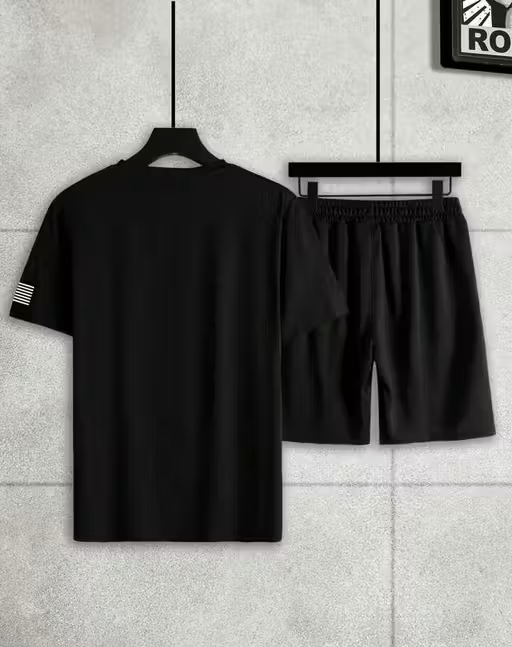 Elegant Black Boxer Co-ords Mens