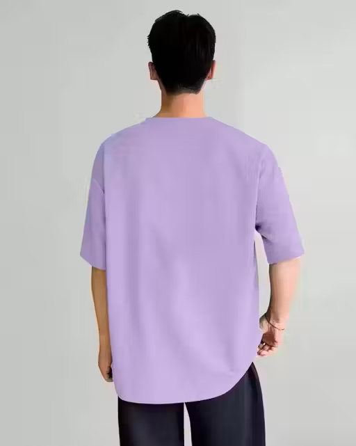 Solid Lavender Plain T-Shirt