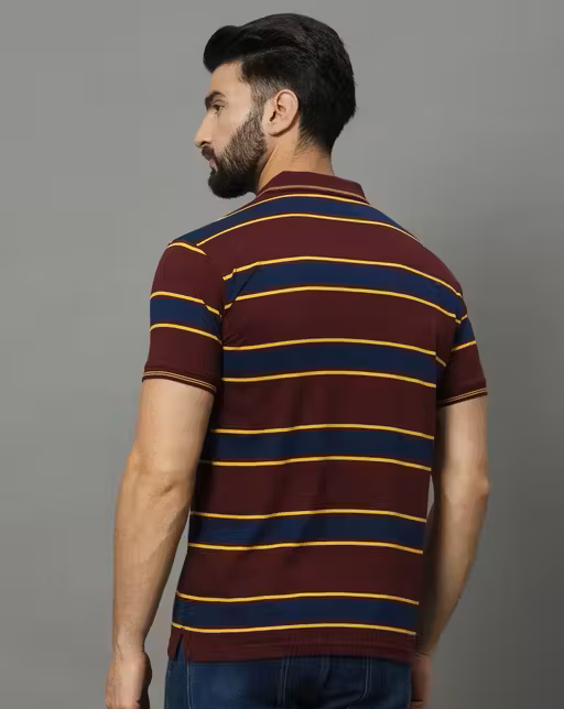 Premium Striped Elegant Men's Polo
